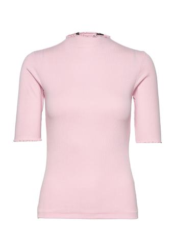 Vmvio 2/4 High Neck Blouse Pink Vero Moda