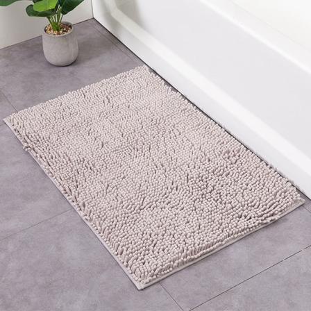Kylpymatto Liukumaton imukykyinen suihku Kylpyhuonematto Chenille-matto Silver Gray 50*80cm