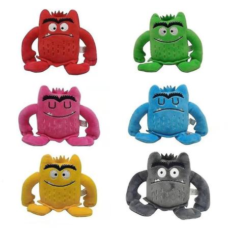 6 kpl/setti värihirviö pehmolelu Peluche vauva rauhoittaa Coulor tunteet Plushie täytetty lelu lapsille lapsille syntymäpäivä joululahjat-e [DB] Blue