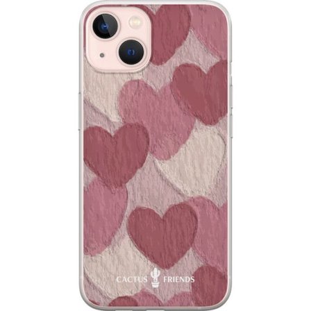 Kompatibelt Mobilskal till Apple Apple iPhone 13 mini Cactus and Friends - Blush Paper Hearts