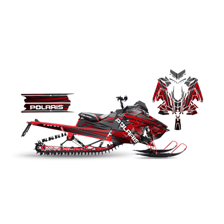 Dekalkit SweTown Clen Attack Röd - Polaris Axys 800 SKS 146 2018-2020