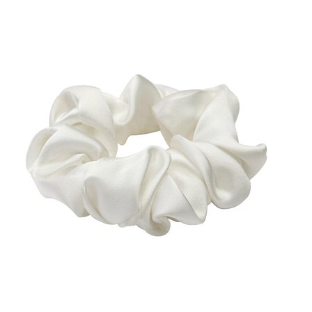 Lenoites Mulberry Silk Scrunchie White, Hår, Hårpynt, Scrunchies