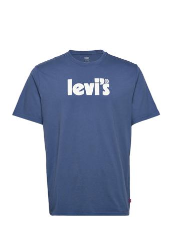 Ss Relaxed Fit Tee Core Poster T-shirts Short-sleeved Sininen LEVI ́S Men
