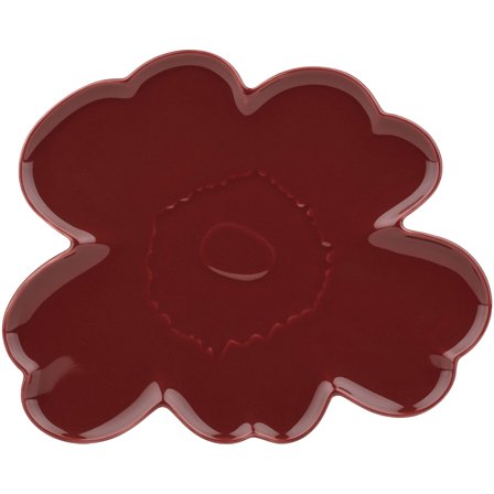 Marimekko Unikko Shape lautanen/tarjoilulautanen 32 cm, viininpunainen