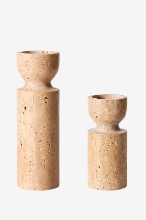 Muubs - Fyrfadslys Minerva 2 st - Beige - Lysestager & lanterner - Fra Homeroom