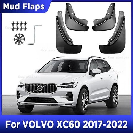 For Volvo Xc60 2017-2022 2021 4 stk. Sprutlapper Sprutbeskyttere Mudguards Mudflaps Foran Bak Skjerm Auto Styling Biltilbehør