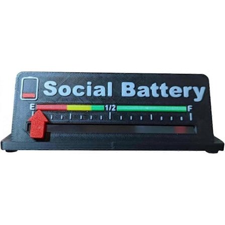 Social Battery Desktop Indicator Kreativ Social Battery Desktop Indicator Boligdekoration Desktop Ornamenter Komplet Ornament Sæt