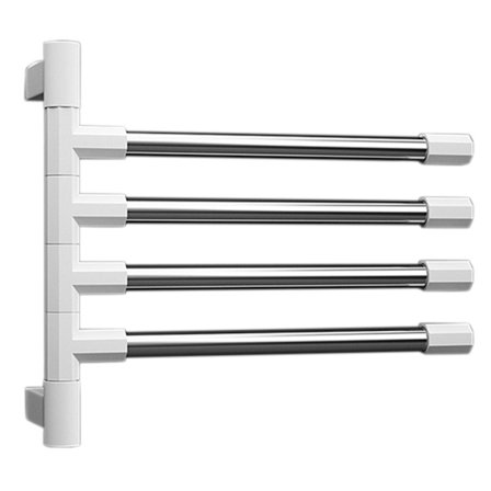 Håndklædeholder i rustfrit stål 180 graders rotation Badehåndklædeholder med drejelig arm Væghængt håndklæde