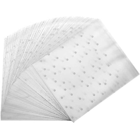300 stk Hvide Cookieposer med Klæbende Polka Dot