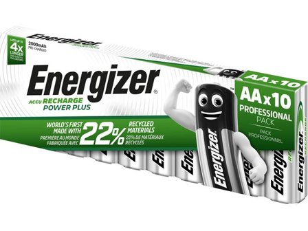 Energizer Batteri Laddbar P-P AA 10/fp - Lyreco - Kontorsmaskiner - Batterier - Uppladdningsbara