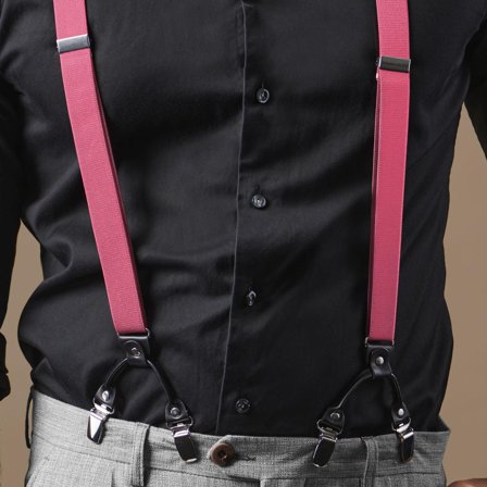 Suspensórios Estreitos Rosa Chiclete for Men