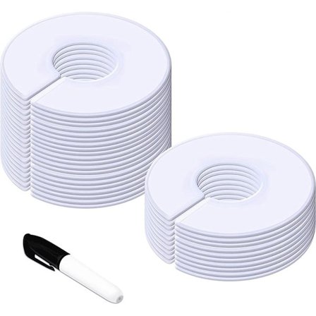 Klädavskiljare för galgar, 20-pack i plast