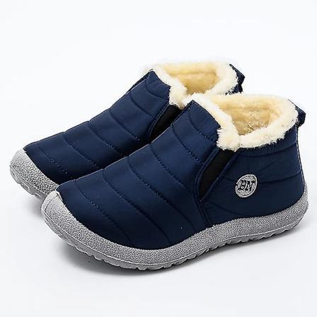 Vinter Snöskor för Män | Vattentäta Lätta Vinterskor | Slip On Ankelboots | Blå | Storlek 47