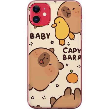 Kompatibelt Mobildeksel til Apple iPhone 11 Kawaii Baby Kapibara