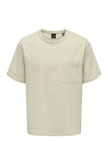 ONLY & SONS Onskane Rlx Design Terry Ss Tee - Beige - S