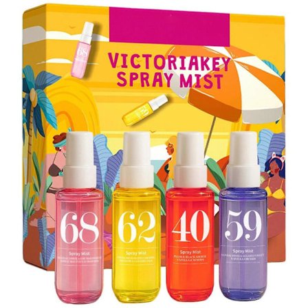 Blommig Doftspray Mist - Mini Eau de Toilette Set i Jasmin, Plommon Amber & Sandelträ Violett