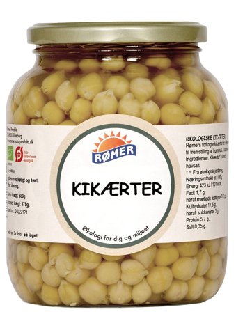 Rømer Kikærter i vand Ø, Helse & Madvarer, Pasta, Ris & Bælgfrugter, Kikærter