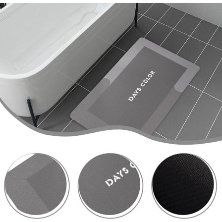 IC Kylpyhuoneen Matot, Diatomeamaa Kylpyhuoneen Matto, Kylpyhuoneen Matto Nopea Kuivuminen, Liukumaton Pesu Suihkumattoja Imeytyvä Ohut Kylpyhuone 