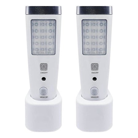 4 i 1 Bevægelsessensor Væglampe, Slukket LED Natlys Lommelygte, Genopladelig Nødlygte