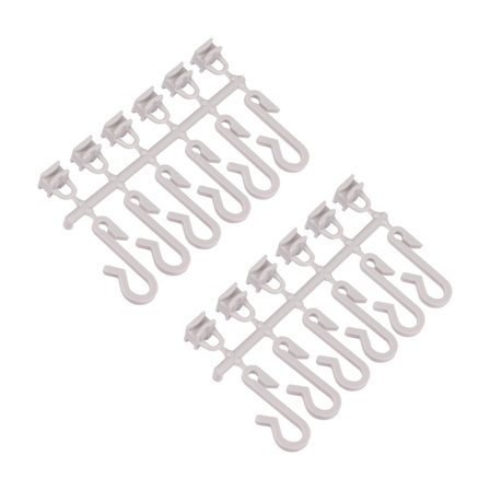 WatWin Robust Kroge til draperiskinne Sølv, Badeværelse