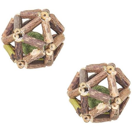 2 kpl Kissalelu Minttupallo, Hampaiden Hionta Kissanhieronta Lelut Kissalle, Hieno Luonnollinen Puinen Pyörivä Pallo, Lemmikkieläinten Hampaiden 