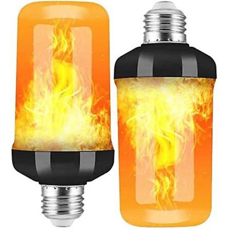 2 kpl E27 Led-liekkivalopolttimoa 4 tilaa painovoima-anturilla liekkivalolamppu simuloitu liekkilamppu