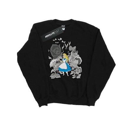 Disney Herr Alice In Wonderland Blommor Sweatshirt L Svart