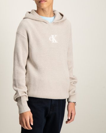Calvin Klein RELAXED HOODIE RIB CK SWEATER Harmaa Hupparit/Hoodie Pojat - Kids Brand Store