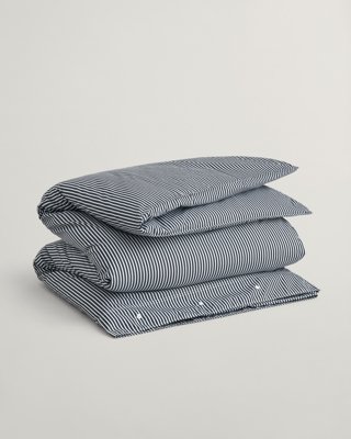 GANT - Enkeltdynetrekk med skjortestriper marine