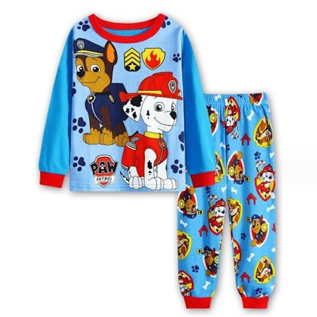PAW Patrol Pyjamas Set Barn Långärmad Byxa Set Nattkläder blå blå blå