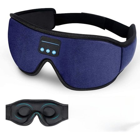 3D Bluetooth Unimaski - Pestävä, erittäin ohuilla stereokaiuttimilla ja mikrofonilla unettomuuteen ja matkustamiseen (Sininen)