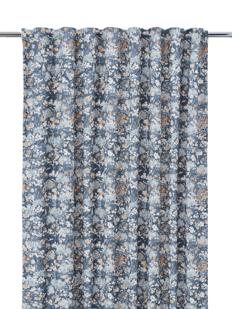Svanefors Äng Gardin 2p Gardiner Blå 135x280 cm