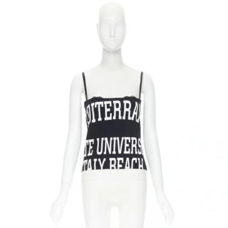 Dolce & Gabbana Pre-owned, Pre-owned Fabric tops Zwart, Dames, Maat:S