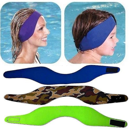 Justerbart vandtæt svømme- og dykkerøreband Hovedbøjle Øreprop til børn Beskytter ørerne til vandsport Badeudstyr Cy Stor(64cm)