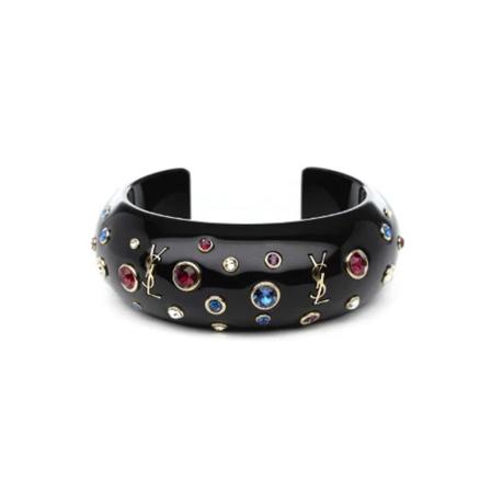 Saint Laurent Vintage Pre-owned Bracelets , Zwart , Dames , Maat: ONE Size Vintage Sieraden