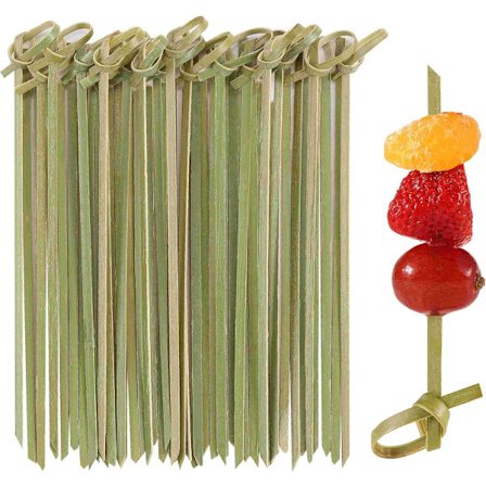 Cocktailpinnar 100-pack 12cm – Naturlig bambu, dekorativa för drinkar