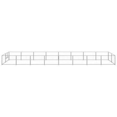 Vidaxl Hundgård Silver 16 M² Stål Silver