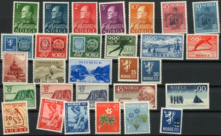 Norge - Samling på 1 indstikskort - Postfrisk