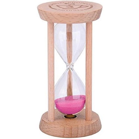 Mini Sand Timer - Træ Timeglas Timer Træ Maling Værktøj Til Hjem Og Restaurant 3 Minutter