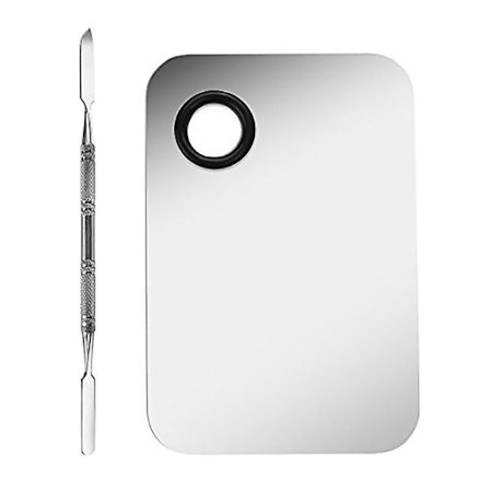 Professionell Makeup-Palettbricka Blandad Makeup Rostfritt Stål Flytande Foundation Palett Akvarell