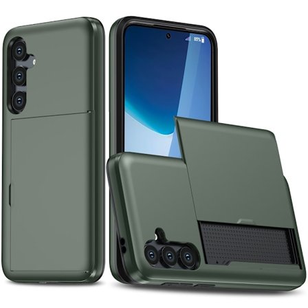 SKALO Samsung S25 FE Armor Kortholder Cover - Grøn