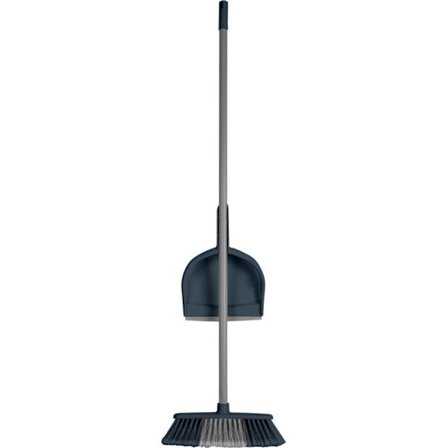 Set med spade och borste med långt handtag "Palio" - Mörkblå - L 29 x P 5 x H 120 cm