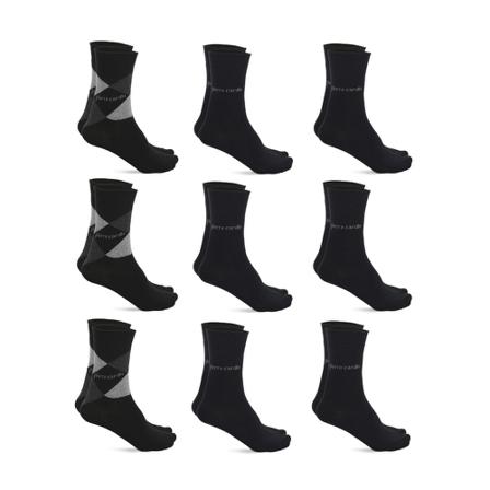 Pierre Cardin 9 Paar Casual Sokken , Zwart , Heren , Maat: M