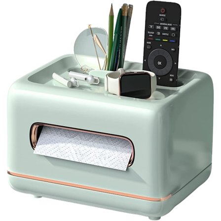 Tissue Box Cover, Plast Tissue Box Hållare-Ljusgrön