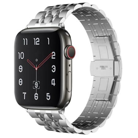 Metallrem För Apple Watch Ultra 49mm 8 7 45mm 41mm rostfritt stål smart watch armband För iwatch 6 5 4 3 SE 44mm 42mm 40mm Silver 3 For 42mm 44mm 45mm