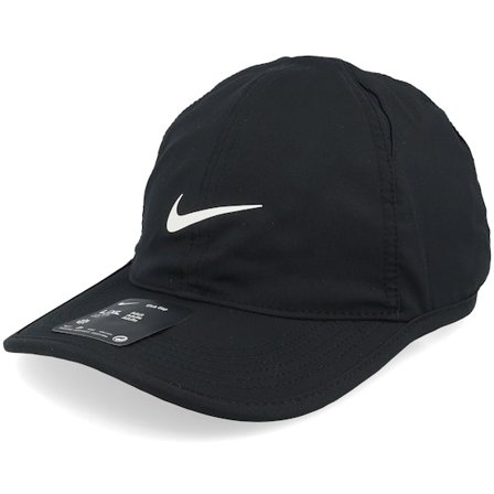 Nike - Zwart unconstructed Cap - Dri-fit Club Cap Fl Black/White Dad Cap @ Hatstore