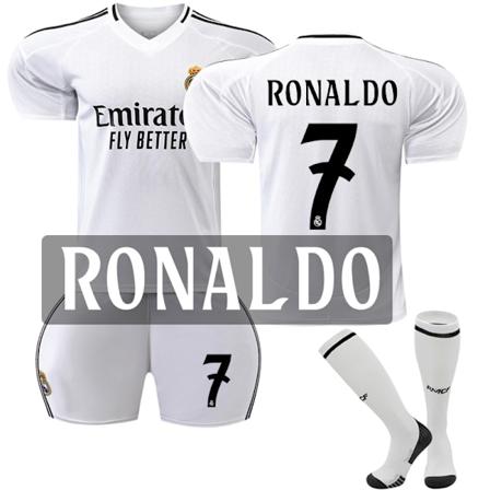 24-25 Real Madrid Ronaldo 7 Fotbollströja Lagtränings T-shirt Adult M(170-175cm)