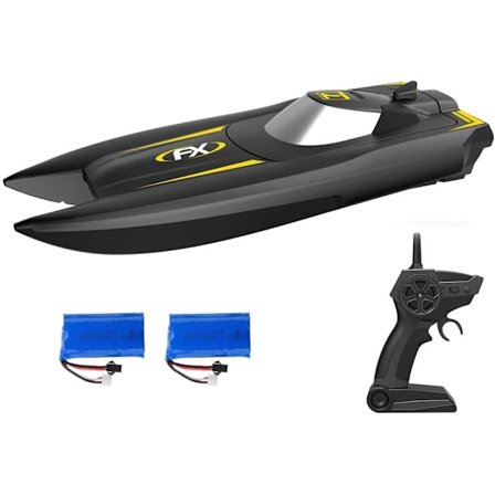 RC-båt Fjernkontroll Hurtigbåt for Bassenger og Sjøer, 2,4 GHz Racingbåt med 2 Oppladbare Batterier Sommerleker RC-båter for Barn og Voksne