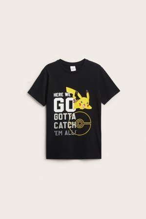 Kappahl | T-shirt Pikachu | Czarne