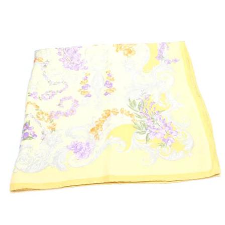 Versace Pre-owned, Pre-owned Silk scarves Geel, Dames, Maat:ONE Size,Katoen